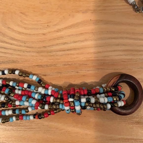 Beaded, Wooden clasp bracelet ❤️ - Picture 3 of 4